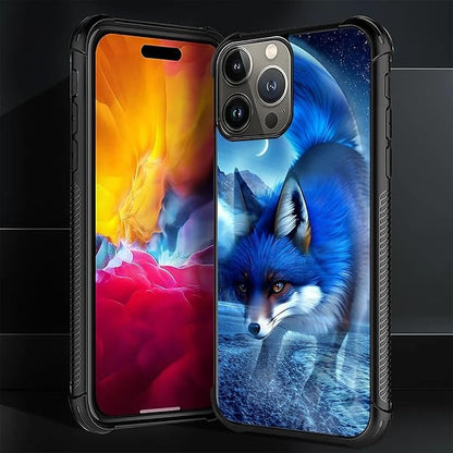 for iPhone 16 Pro Max Case, Snowy Mountain Fox Lake Pattern Graphic Design Girl - Image 7