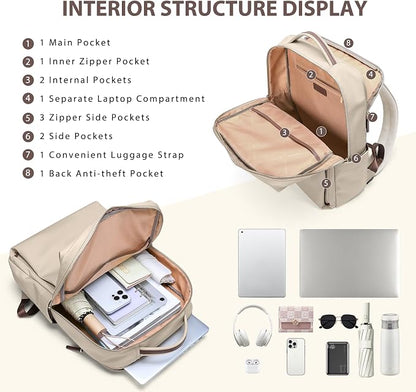 Laptop Backpack for Women, Work Business Traval Computer Backpacks - Image 2