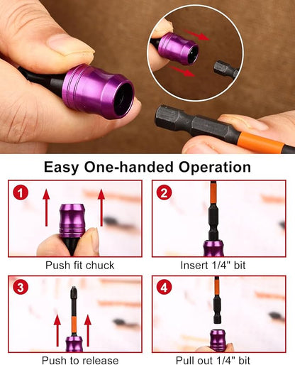 katerk 6pcs Bit Holder with Carabiner Socket - Image 4