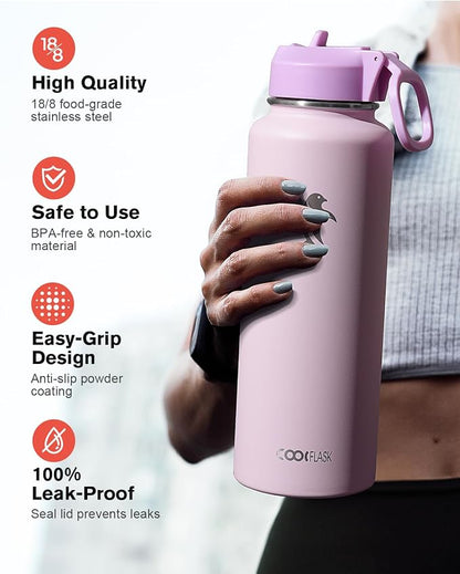 Coolflask Water Bottle 40 oz Insulated - Image 3