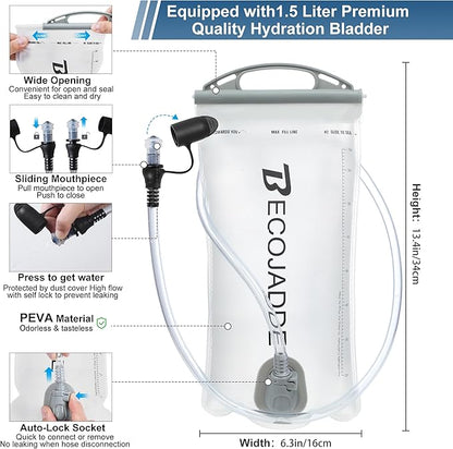 BECOJADDE Running Vest Hydration Backpack - Image 5