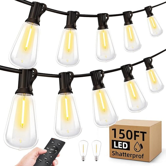 Outdoor String Led Patio Lights - 150Ft 45M Outside Waterproof Light by MGVIH
