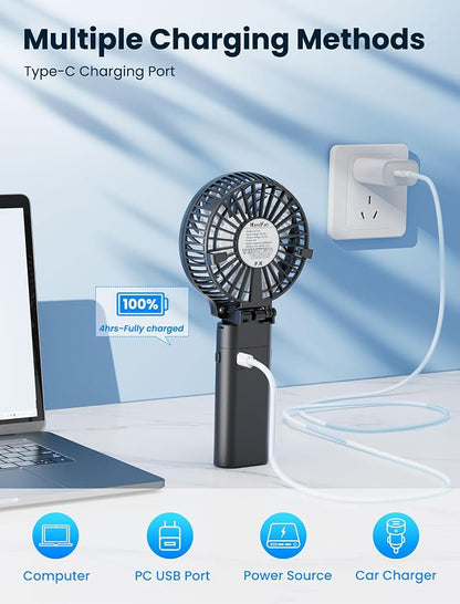 HandFan 5200mAh Portable Handheld Fan, Personal Hand Held Fan USB Rechargeable - Image 9
