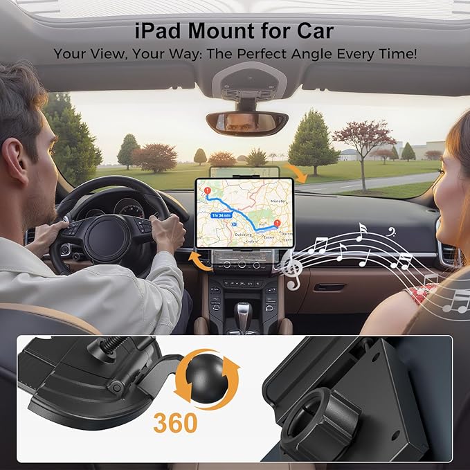 PLDHPRO iPad Holder for Car CD Slot, Adjustable Tablet Mount Air Vent Stand - Image 6