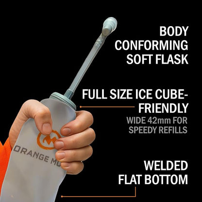 Orange Mud 500ml Soft Flask – 17oz Collapsible Hydration Bottle – BPA & PVC - Image 3