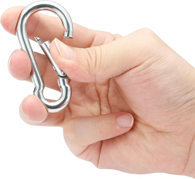 sprookber 316 Stainless Steel Carabiner Clip, Marine Grade Heavy Duty Spring - Image 3