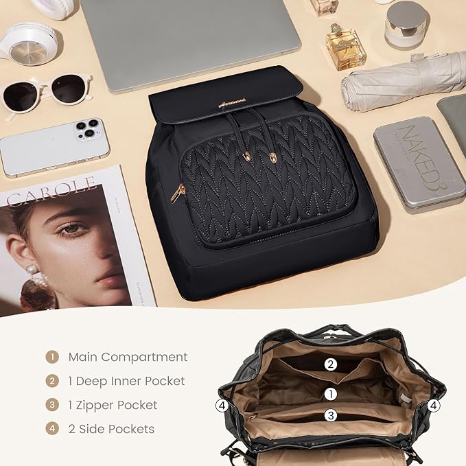 LOVEVOOK Backpack Purse for Women, Small Backpack for Women for Travel Work - Image 3