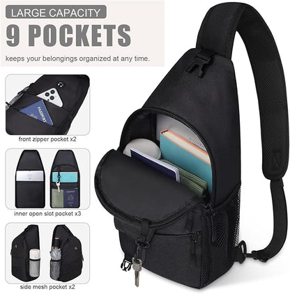 Pritent Crossbody Bags for Women Men Trendy Sling Bag Backpack Casual Chest Bag - Image 3
