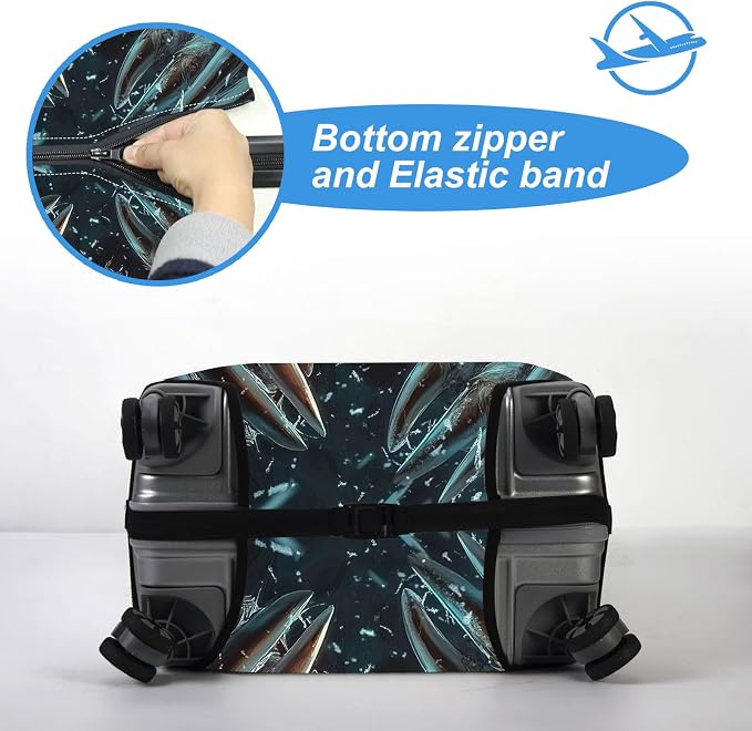 Luggage Cover Protector for 19-20 Inch Suitcases, TSA Approved Elastic Travel - Image 5