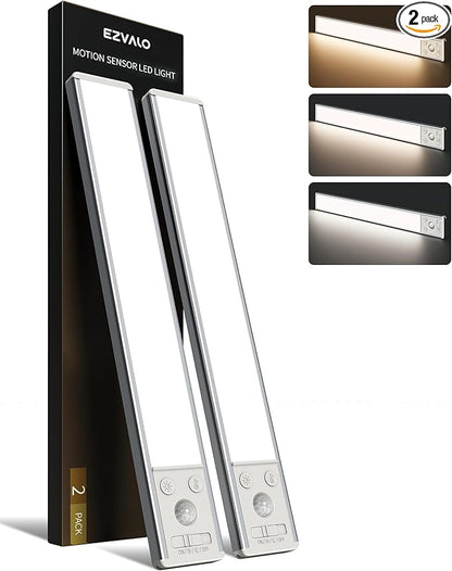 EZVALO Under Cabinet Lighting, 3500mAh Rechargeable Motion Sensor Light Indoor by EZVALO