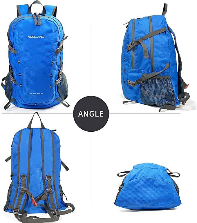 NODLAND Lightweight Backpack, Travel 40L Foldable Water-Resistant Daypack - Image 2