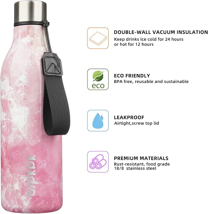 BJPKPK Insulated Water Bottles, 25 oz Stainless Steel Metal Water Bottle - Image 2
