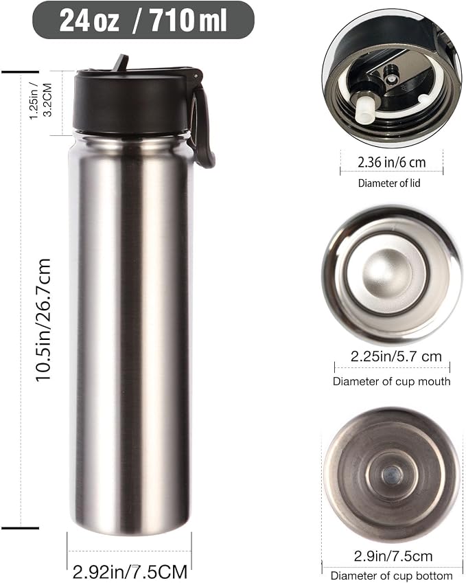 Volhoply 24 Ounce Insulated Water Bottle - Image 2