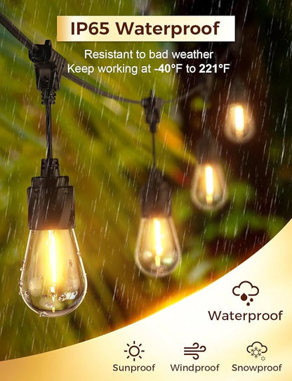 XMCOSY+ 48FT Outdoor String Lights Waterproof - Image 2