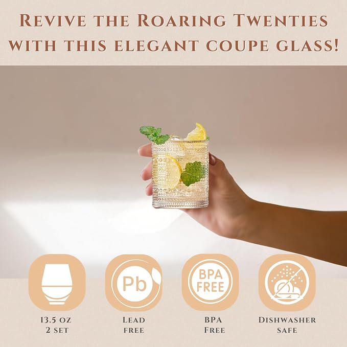 Hobnail Beaded Highball Drinking Tumbler Glasses | Set of 6 | Venus Sand Colors - Image 6