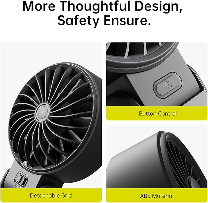 JISULIFE Handheld Fan Life7 – Ultimate Flexibility: Wide & Strong Airflow - Image 9