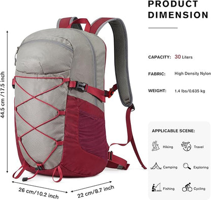 G4Free 30L Lightweight Hiking Backpack - Image 5
