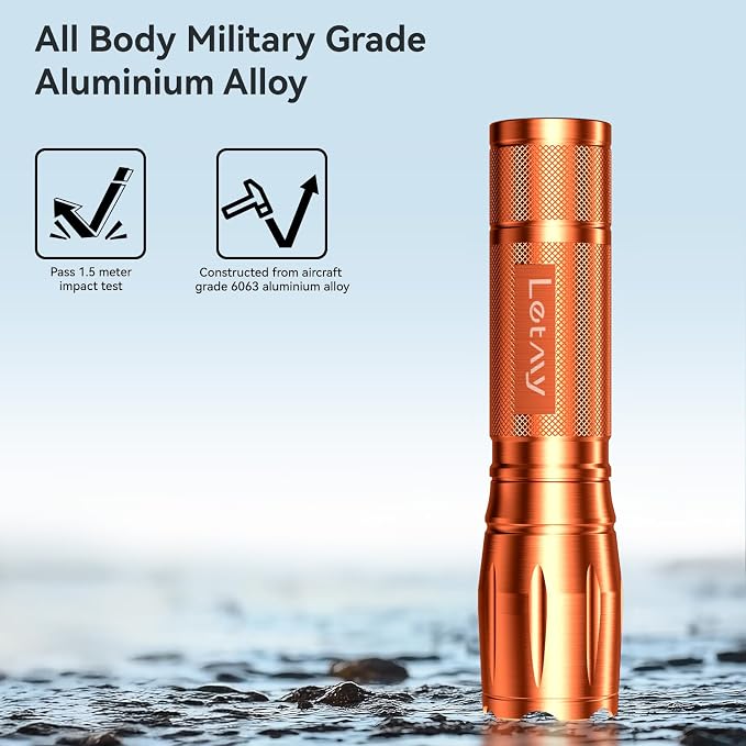 LETMY Tactical Flashlight S2000-2 Pack Bright Military Grade LED Flashlights - Image 6