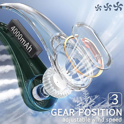 FrSara Bladeless Neck Fan, Strong Wind, Adjustable, 360° Cooling, Super Quiet - Image 4