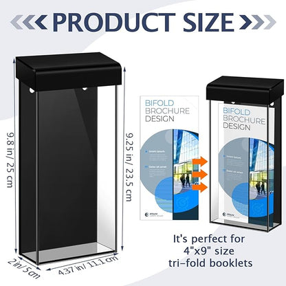 Remerry 1 Pcs Outdoor Brochure Holder 4 x 9 Inch Waterproof Wall Mount - Image 2