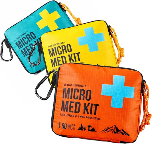 EVERLIT Mini First Aid Kit, Ultralight Compact Water-Resistant Hiker Medical Kit by EVERLITSURVIVAL
