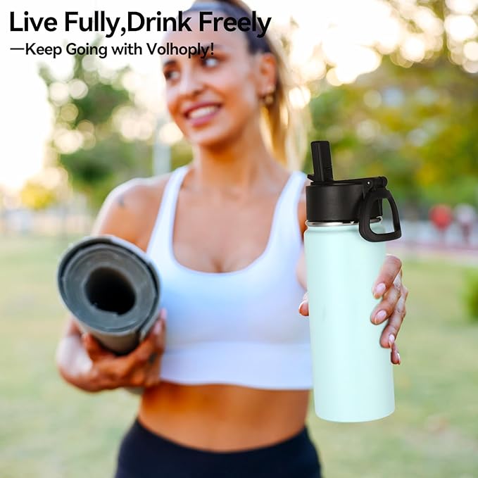 Volhoply 18oz Kids Insulated Water Bottle, Stainless Steel Water Bottles - Image 7