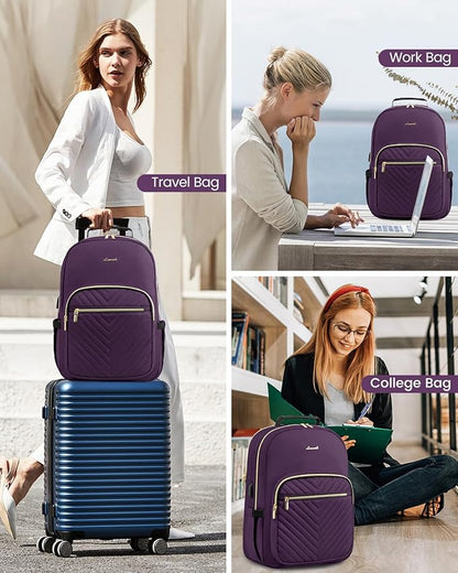 LOVEVOOK Laptop Backpack Purse for Women, Work Travel Computer Bags, College - Image 6