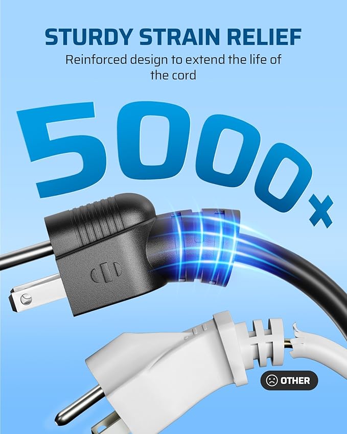 DEWENWILS 15FT Outdoor Extension Cord, Tri-Tap Extension Cord Splitter - Image 4