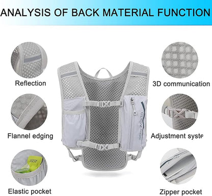 INOXTO Running Hydration Vest Backpack, Lightweight Insulated Pack - Image 3