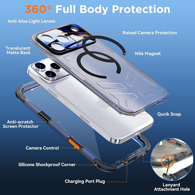 WIFORT for iPhone 17 Pro Waterproof Case, - Image 7