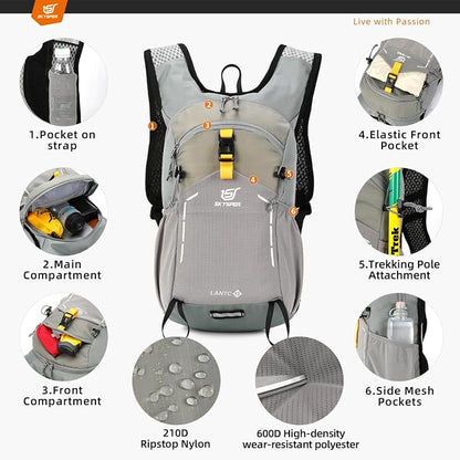 SKYSPER Small Hiking Backpack - 15L Travel Daypack Lightweight Bag Water - Image 3