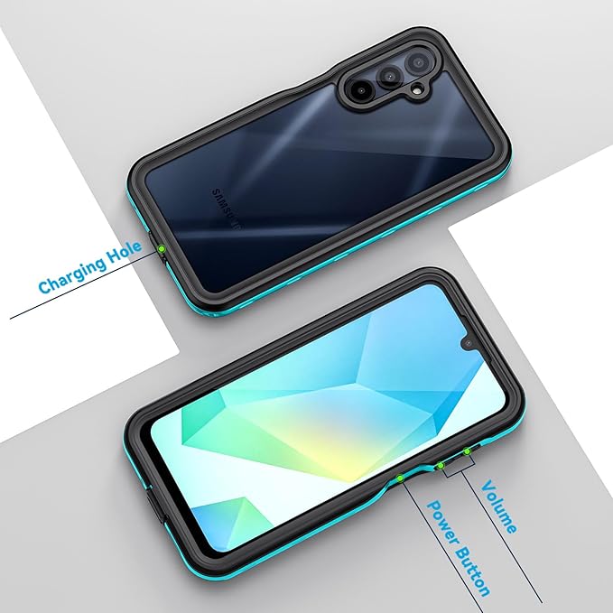 Lanhiem for Samsung Galaxy A16 5G Case, IP68 Waterproof Dustproof, Built-in - Image 6