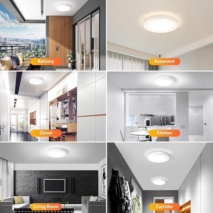 Motion Sensor LED Ceiling Light, 15W & 1200LM, 3 Colors in 1, 7.5inch Flush - Image 7