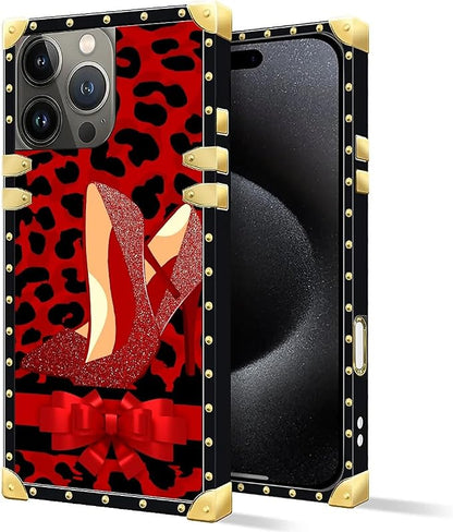 Compatible with iPhone 16 Pro Max Case, Elegant High Heels Luxury Golden - Image 2