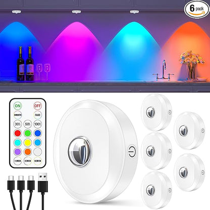WILLED RGB Rechargeable Puck Lights by WILLED