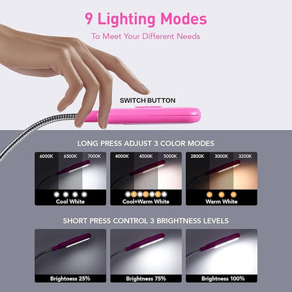VAVOFO Rechargeable Book Light for Reading in Bed Kids, 7 LED Reading Light - Image 3