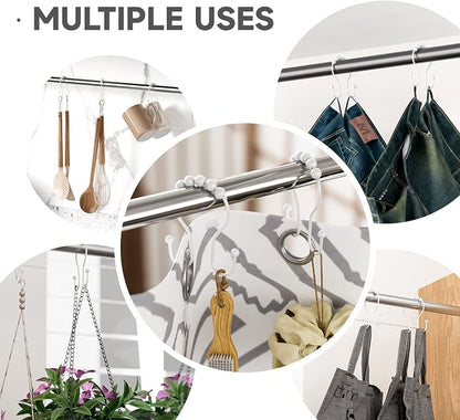 Bathway White Shower Curtain Hooks and Rings - Image 4