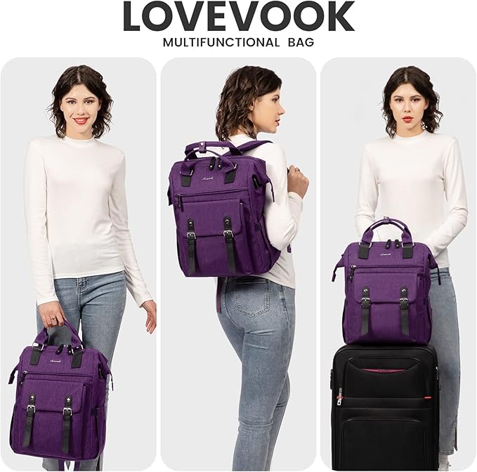 LOVEVOOK Laptop Backpack for Women Teacher Doctor Nurse Bags Work Backpack - Image 2