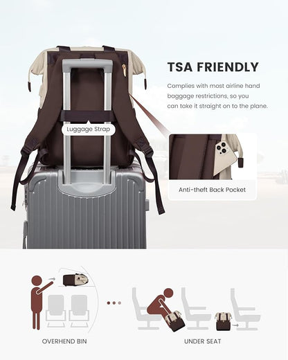 LOVEVOOK Laptop Backpack for Women, 15.6 Inch Work Laptop Bag - Image 4