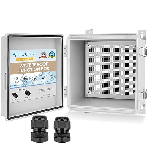 TICONN Outdoor Electrical Box Waterproof, Junction Box IP67 ABS Plastic by TICONN
