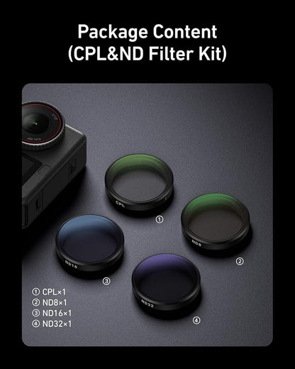 TELESIN CPL ND Filter Kit for DJI Osmo Action 6, 4 Pack CPL ND8 ND16 ND32 - Image 8