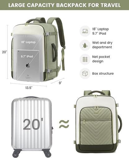 LOVEVOOK Large Travel Backpack for Women, TSA Carry on Backpack for Airplanes - Image 3