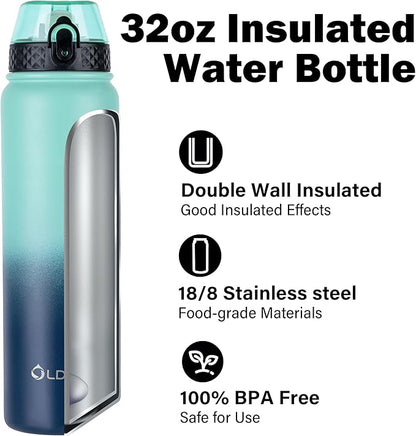 Oldley Insulated Water Bottle 32 oz Stainless Steel - Image 4