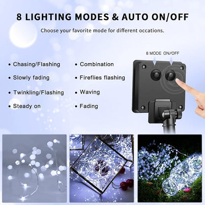 JMEXSUSS 4 Pack 100 LED Solar String Lights - Image 5