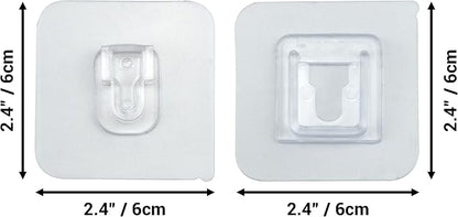 IFAMIO 30 Pack Double Sided Adhesive Wall Hooks Self-Adhesive Nail Free No - Image 3