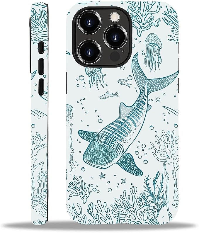 for iPhone 12 Pro Max Case, HH2 Ocean Whale Shark Hybrid 2 Layer Hard Shell by Unknown