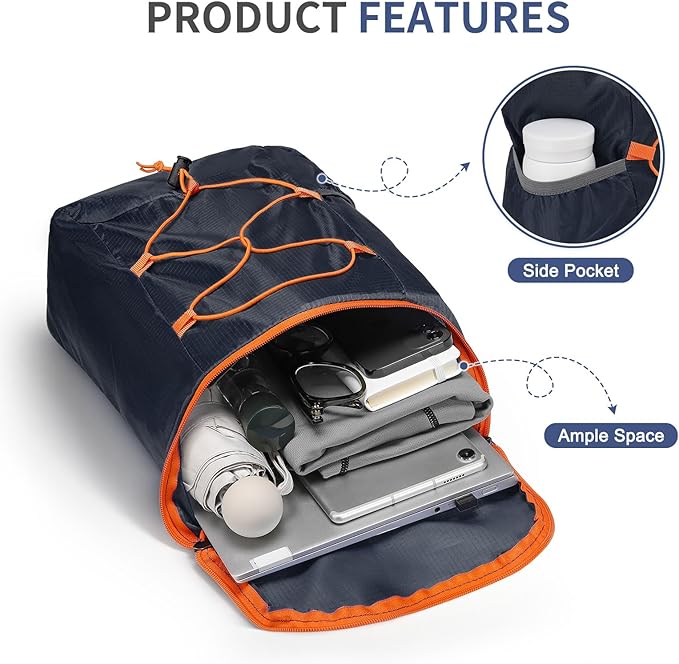 20L Hiking-Daypack Lightweight Foldable Travel Packable Backpack - Image 5