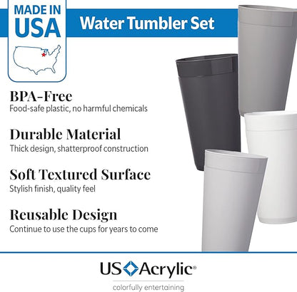 US Acrylic Newport 20 ounce Unbreakable Plastic Stackable Water Tumblers in - Image 2