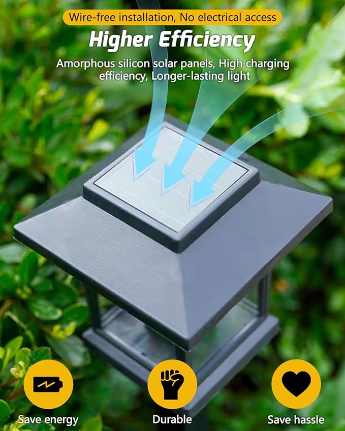 Albelt Solar Pathyway Lights Outdoor, 8 Pack Waterproof Solar Garden Lights - Image 6