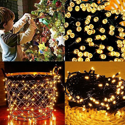 Home Lighting 66ft Christmas Decorative Mini Lights, 200 LED Green Wire Fairy - Image 7